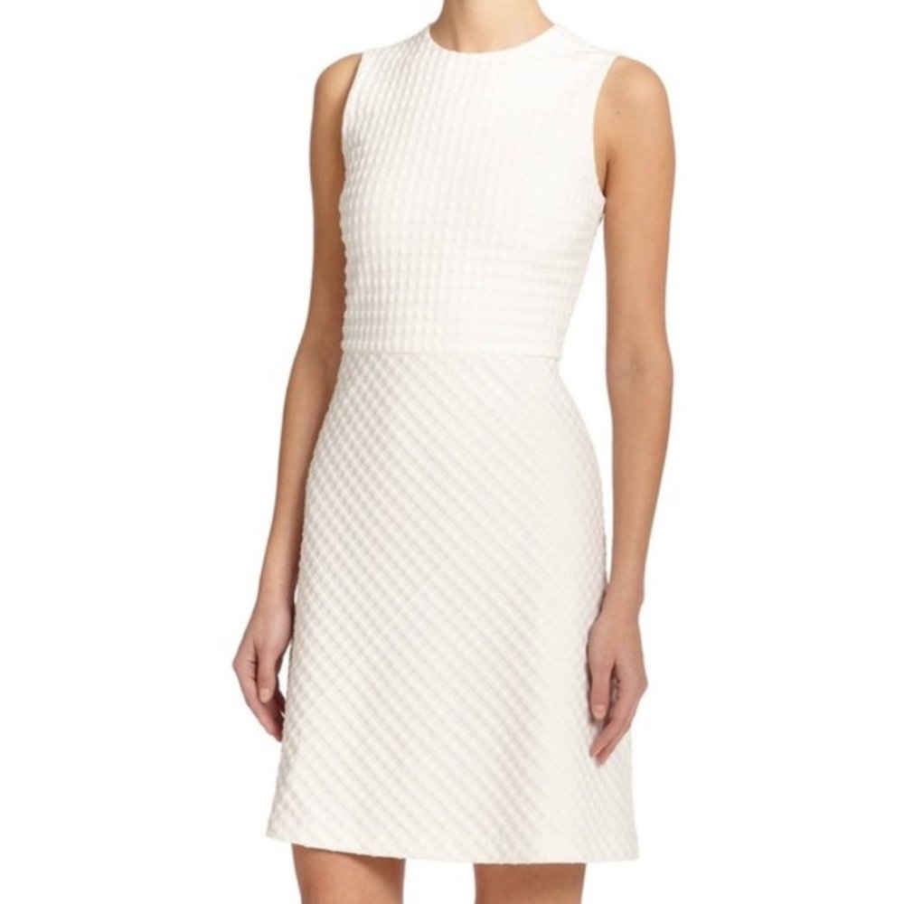 Theory White Stretchy Skater Dress
